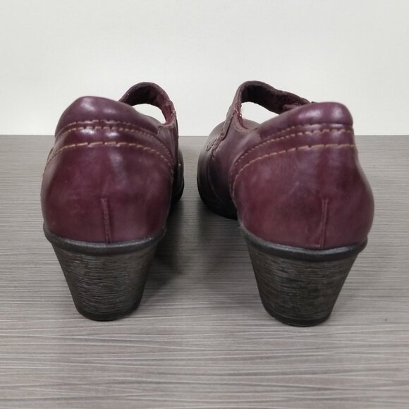 Earth Origins Meredith Mary Jane Shoe, Burgundy Leather, Womens Various Sizes - Picture 5 of 11